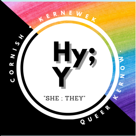 Hy/Y (She/They) Pronoun Badge